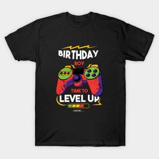 Birthday Boy Time to Level Up Perfect Gaming Video Games T-Shirt